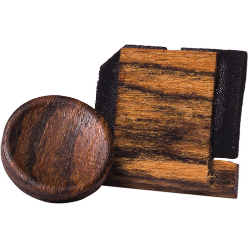 Artisan Obscura Soft Shutter Release & Hot Shoe Cover Set (Large Concave Threaded Bocote Wood)