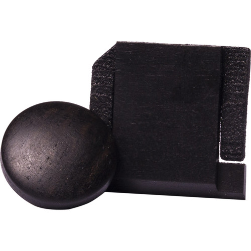 Artisan Obscura Soft Shutter Release & Hot Shoe Cover Set (Large Convex Threaded Ebony Wood)