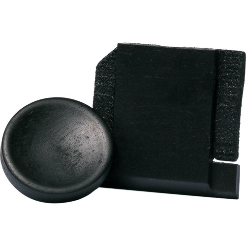 Artisan Obscura Soft Shutter Release & Hot Shoe Cover Set (Large Concave Threaded Ebony Wood)