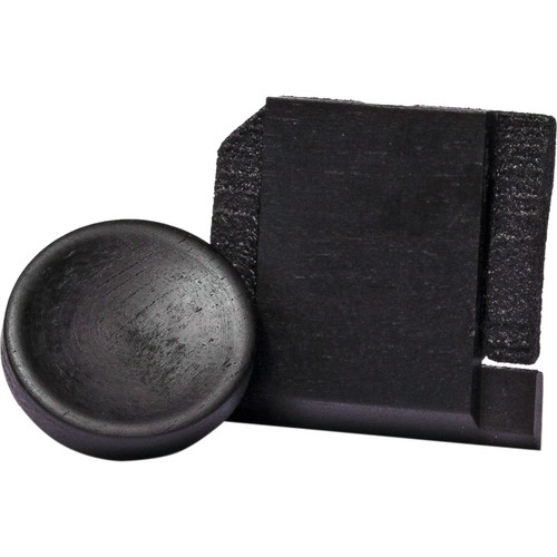 Artisan Obscura Soft Shutter Release & Hot Shoe Cover Set (Small Concave Threaded Ebony Wood)