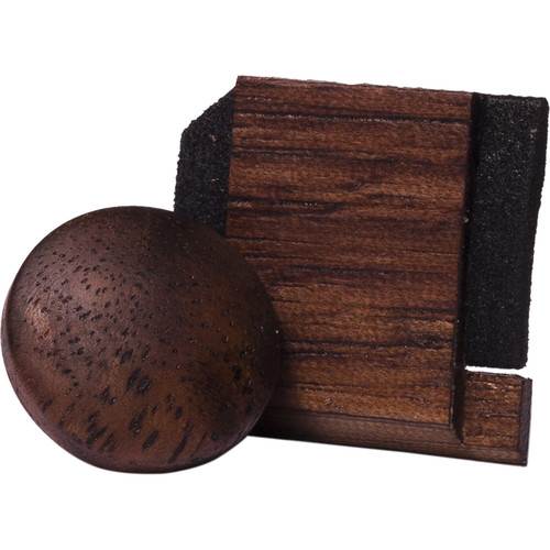 Artisan Obscura Soft Shutter Release & Hot Shoe Cover Set (Large Convex Threaded Walnut Wood)
