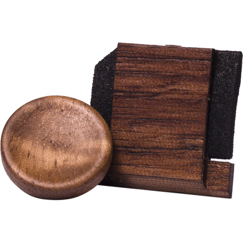 Artisan Obscura Soft Shutter Release & Hot Shoe Cover Set (Small Concave Threaded Walnut Wood)