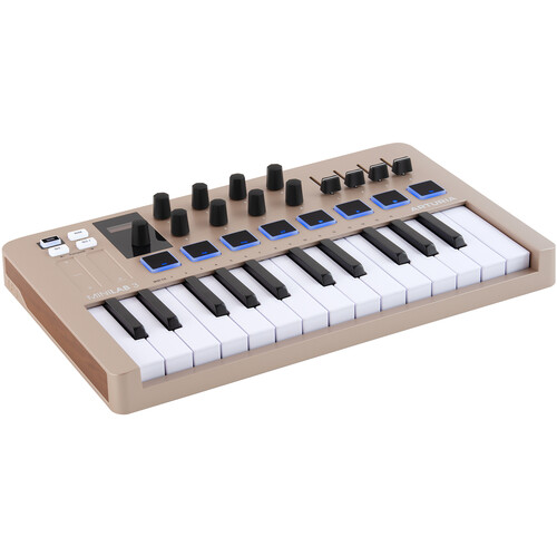 Arturia MiniLab 3 Champagne Compact MIDI Keyboard and Pad Controller (Special-Edition Champagne)