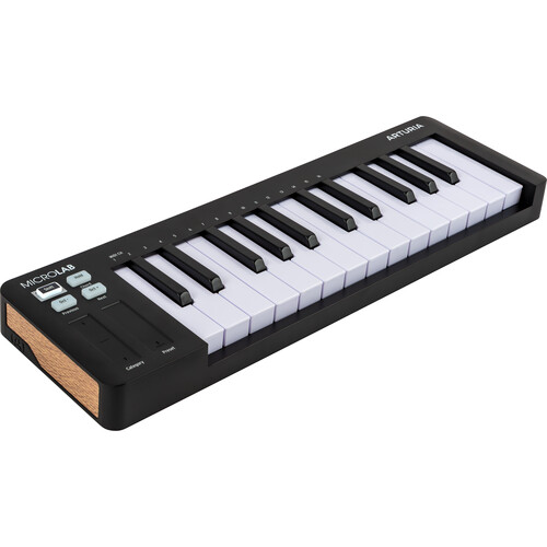 Arturia MicroLab mk3 25-Key USB-C MIDI Control Keyboard (Black)