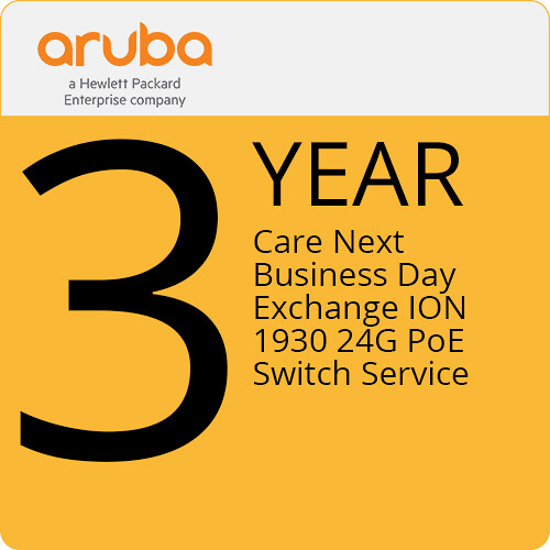 Aruba 3-Year HPE Foundation Care with Next Business Day Exchange for Instant ON 1930