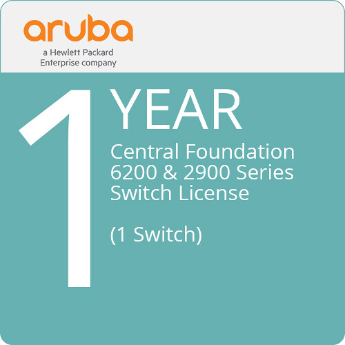 Aruba Central Foundation 6200 & 2900 Series Switch License (1-Year 1 Switch)