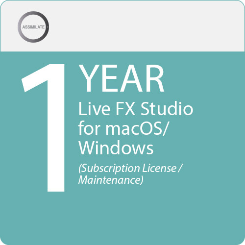Assimilate Live FX Studio License & Maintenance for Windows/macOS (1 Year)