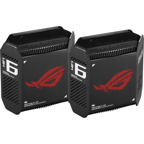 ASUS Republic of Gamers Rapture GT6 AX10000 Wireless Tri-Band Gigabit Mesh Wi-Fi System (2-Pack Black)