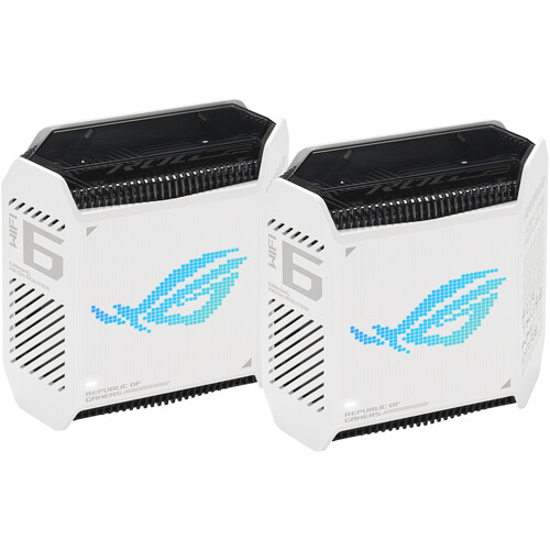 ASUS Republic of Gamers Rapture GT6 AX10000 Wireless Tri-Band Gigabit Mesh Wi-Fi System (2-Pack Moonlight White)