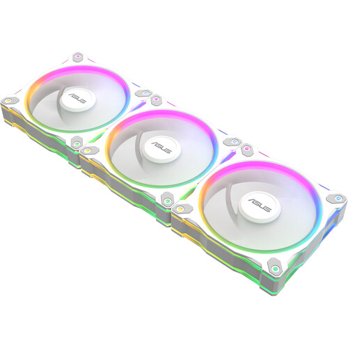 ASUS Prime MR120 ARGB Reverse Blade PWM Fan (White 3-Pack)