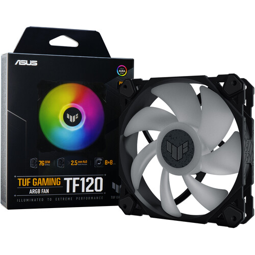 ASUS TUF Gaming TF120 ARGB 120mm PWM Fan (Black)