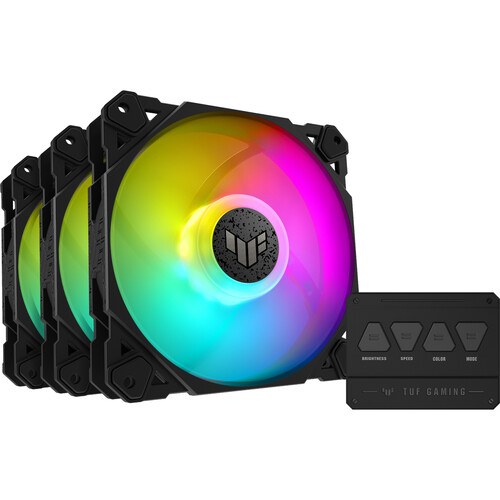 ASUS TUF Gaming TF120 ARGB 120mm PWM Fan (Black 3-Pack)