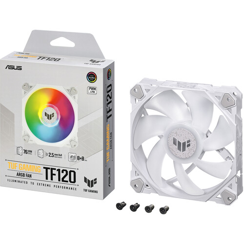 ASUS TUF Gaming TF120 ARGB 120mm PWM Fan (White)