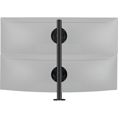 Atdec Heavy-Duty Dual-Monitor Vertical Stack Desktop Mount (Black)