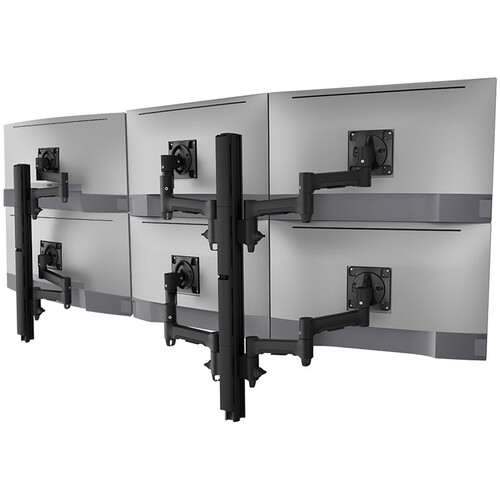 Atdec Six Monitor Desk Mount (Black)