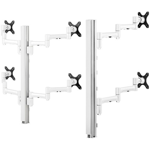 Atdec Six Monitor Desk Mount (White)