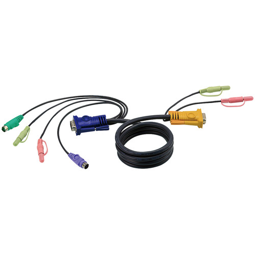 ATEN 2L-5301P SPHD-15 to VGA PS/2 and Audio KVM Cable (4')