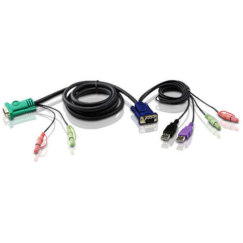 ATEN 2L-5305UU HDB USB 2.0 and Audio to KVM Cable (16')