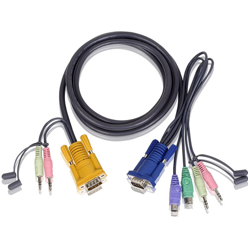 ATEN 2L-5306P SPHD-15 to VGA PS/2 and Audio KVM Cable (20')