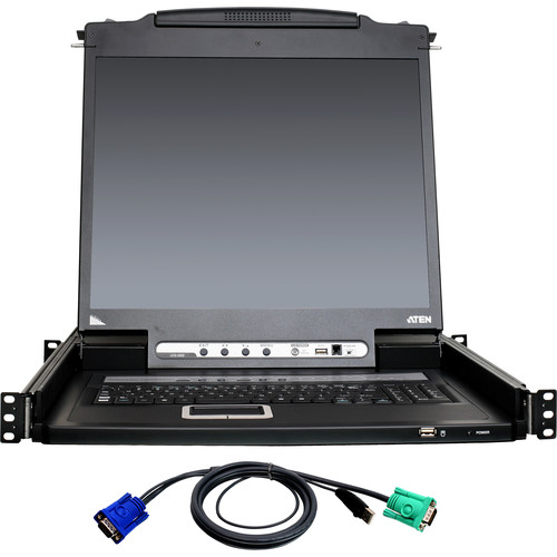 Консоль управления для kvm переключателей kvm w lcd 8port cl1008m ata rg aten