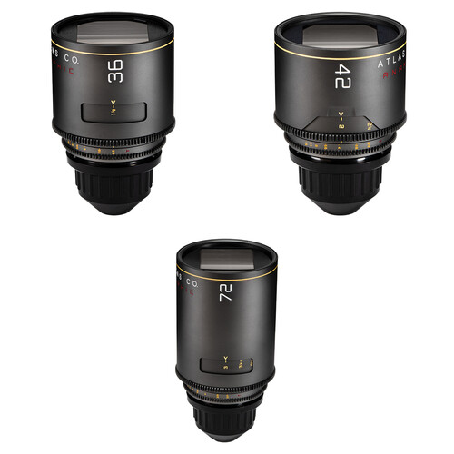 Atlas Lens Co. Mercury T2.2 1.5x Anamorphic Prime 3-Lens Set (PL Mount Feet)