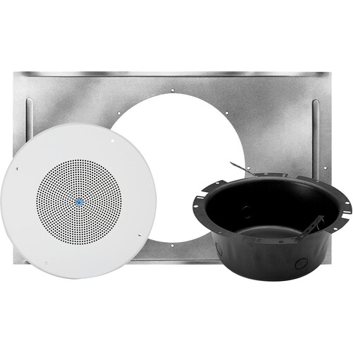 AtlasIED SD72W-KIT In-Ceiling Speaker Installation Kit with SD72 Speaker Baffle Back Box & T-Bar Bridge (White)