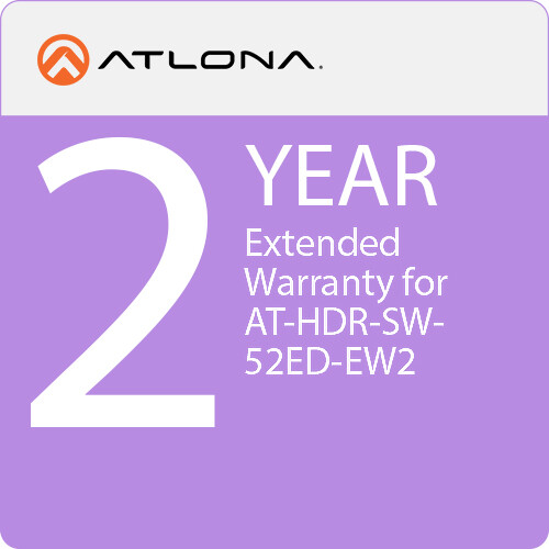 Atlona 2-Year Extended Warranty for AT-HDR-SW-52ED