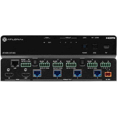 Atlona 4-Output Extended Distance 4K HDR HDMI to HDBaseT Distribution Amplifier