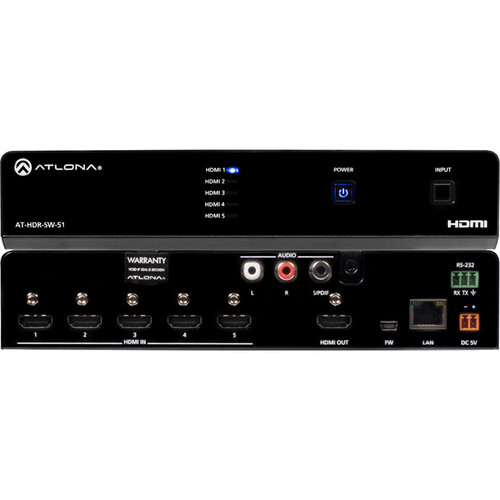 Atlona 5x1 4K HDR HDMI Matrix Switcher
