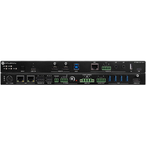 Atlona 3x1 HDMI/USB Switcher with Audio Mixer Amplifier & USB Hub