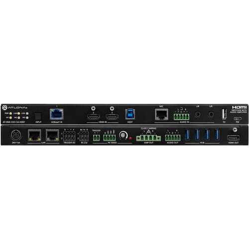 Atlona 3x1 HDMI/HDBaseT Switcher with Audio Mixer Amplifier & USB Hub