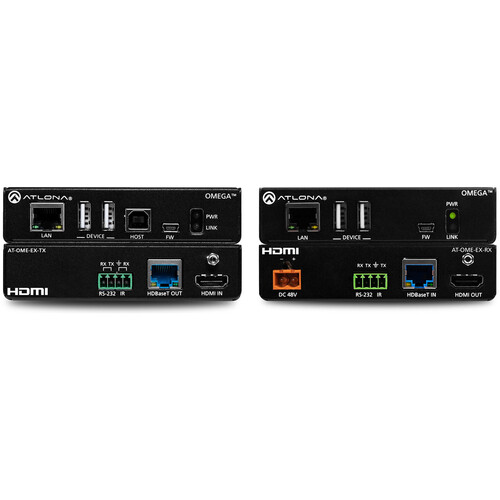 Atlona at-OME-EX-KIT HDMI Extender (Transmitter/Receiver) with USB/Control and PoE
