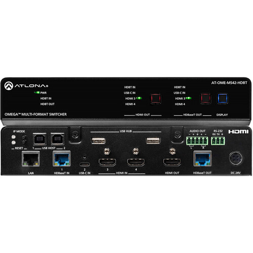 Atlona Omega 4x2 4K Multi-Format Matrix Switcher with USB and HDBaseT