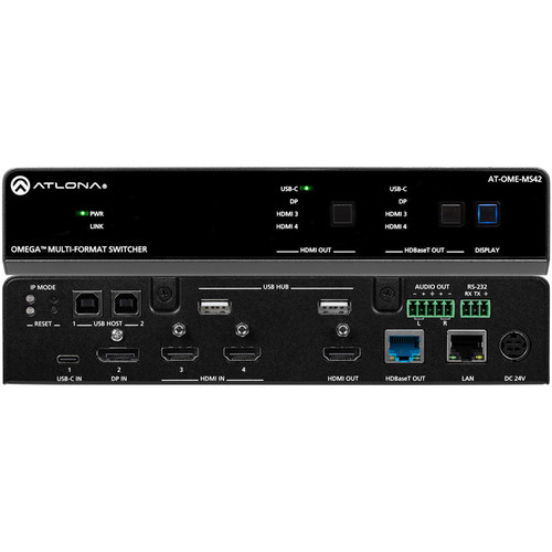 Atlona Omega 4x2 4K/UHD Multi-Format Matrix Switcher with USB