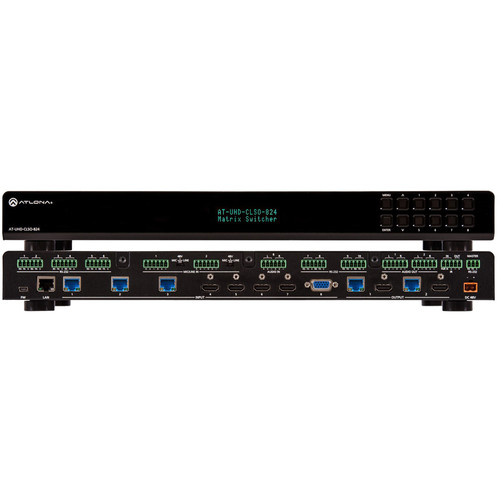 Atlona 4K/UHD 8x2 Multi-Format Matrix Switcher with Dual HDBaseT/Mirrored HDMI