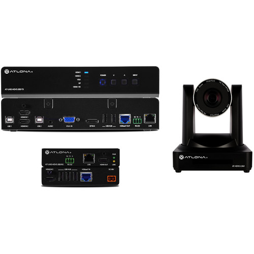 Atlona AT-UHD-HDVS-300-C-KIT Soft Codec Conferencing System (HDMI Extender (Transmitter/Receiver) Kit with PTZ Camera)