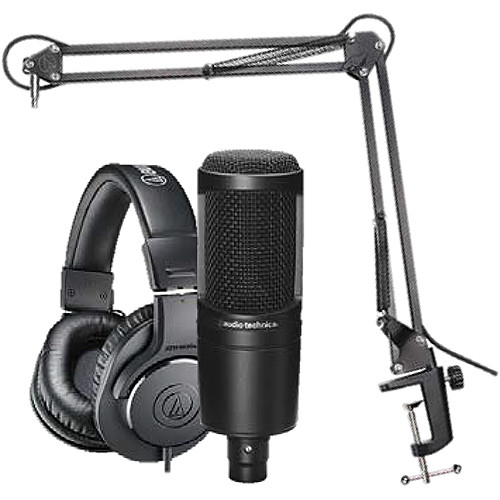 Audio-Technica AT2020 XLR Condenser Microphone 3D model rigged