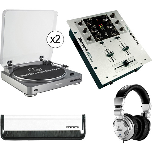 AudioTechnica ATLP60USB DJ Turntable & Mixer Starter B&H