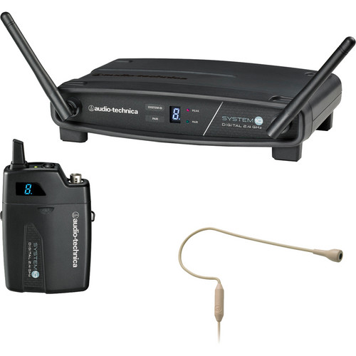 Audio-Technica ATW-1101/H92-TH System 10 Digital Wireless Omni Earset Microphone System (Beige 2.4 GHz)