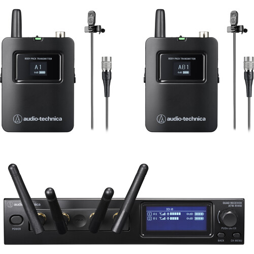 Audio-Technica ATW-1421/L System 20 PRO 2-Person Digital Wireless Lavalier Microphone System (2.4 GHz)