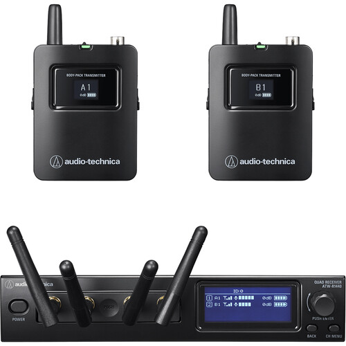 Audio-Technica ATW-1421 System 20 PRO 2-Person Digital Wireless Bodypack Microphone System with No Mics (2.4 GHz)
