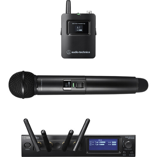 Audio-Technica ATW-1423 System 20 PRO 2-Person Digital Wireless Combo Microphone System with Handheld & Bodypack Transmitters (2.4 GHz)