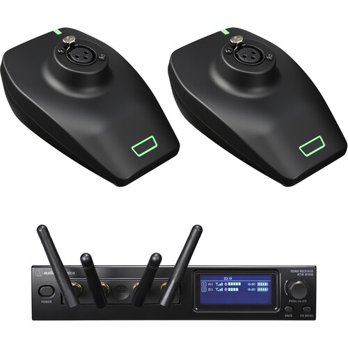 Audio-Technica ATW-1427 System 20 PRO 2-Person Digital Wireless Deskstand Transmitter System with No Mics (2.4 GHz)
