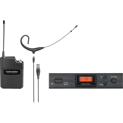 Audio-Technica ATW-2192xc 2000-Series Earset Wireless Microphone System (S: 508 to 526 MHz Black)