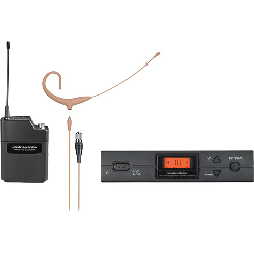 Audio-Technica ATW-2192xcTH 2000-Series Earset Wireless Microphone System (S: 508 to 526 MHz Beige)