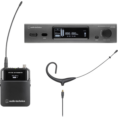 Audio-Technica ATW-3211/892x 3000 Series Wireless Omni Earset Microphone System (Black DE2: 470 to 530 MHz)