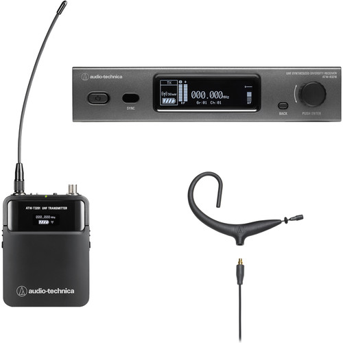 Audio-Technica ATW-3211/893x 3000 Series Wireless Omni MicroEarset Microphone System (Black EE1: 530 to 590 MHz)