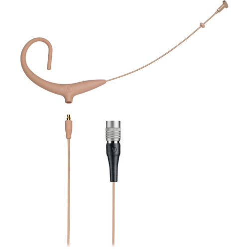 Audio-Technica BP894xcW-TH MicroSet Cardioid Condenser Headworn Microphone and Detachable Cable (Beige 4-Pin Hirose)