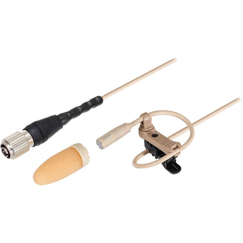 Audio-Technica BP899cH-TH Subminiature Omnidirectional Lavalier Microphone (Theater-Beige cH-Style Connector)