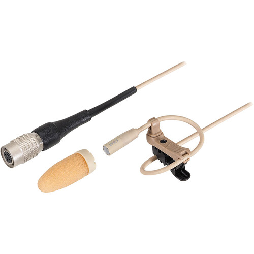 Audio-Technica BP899cW-TH Subminiature Omnidirectional Lavalier Microphone (Theater-Beige cW-Style Connector)